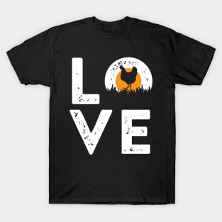 Cute Country Chicken, Farmer Gift, Love Chicken Design design T-Shirt